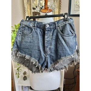 Ladies One Teaspoon LE WOLVES Sz 27 Frayed Shorts